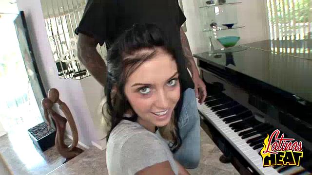 Pretty Latina Takes Big Cock