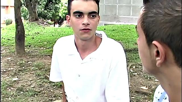 A conversation on a park bench results in these two horny Latinos heading for the bed. There, Gael and Daniel kiss as they strip naked for each other. The boys suck all over that bed, before the urge to fuck takes over.