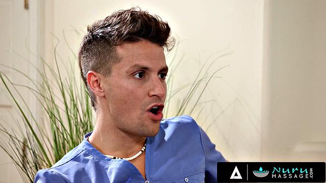 NURU MASSAGE - Two Coworkers Fight Over Who Is Better And It Ends With Wild Sex