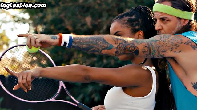 Tennis ebony lesbians outdoor fuck