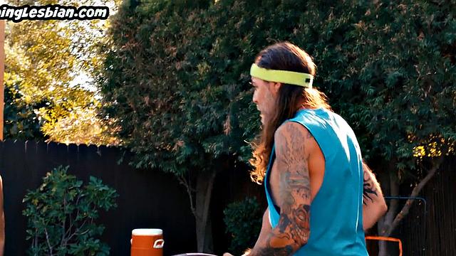 Tennis ebony lesbians outdoor fuck