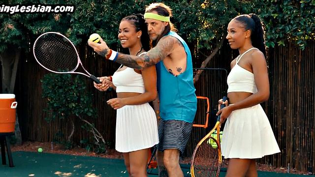 Tennis ebony lesbians outdoor fuck