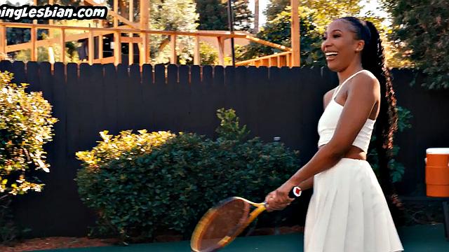 Tennis ebony lesbians outdoor fuck
