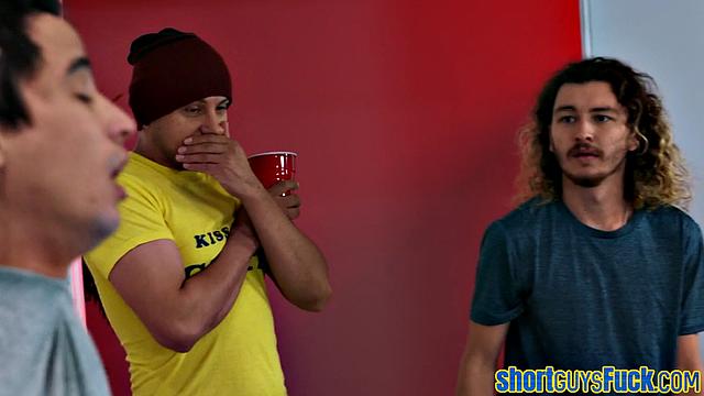 Big-titted MILF drilled by short king