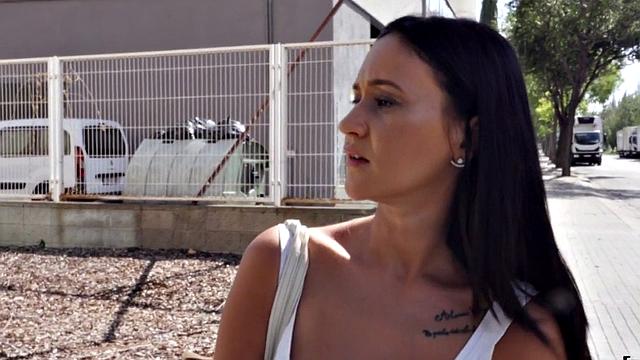 Hot tattooed brunette gets fucked hard after a POV casting couch fuck