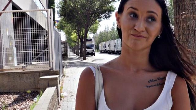 Hot tattooed brunette gets fucked hard after a POV casting couch fuck