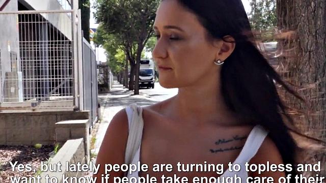 Hot tattooed brunette gets fucked hard after a POV casting couch fuck