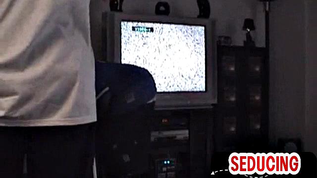 Skinny and hairy amateur gets sucked by gay at home