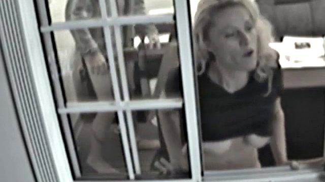 Busty blonde getting doggystyled