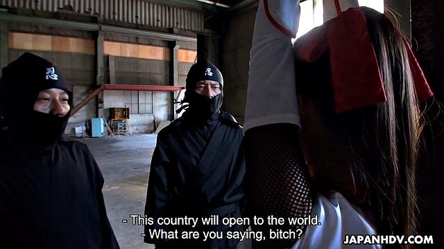 Maria Ono fucked by two, as a prisoner