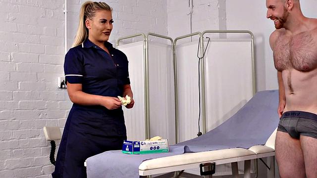 SPH CFNM nurse wanks patients cock in hospital