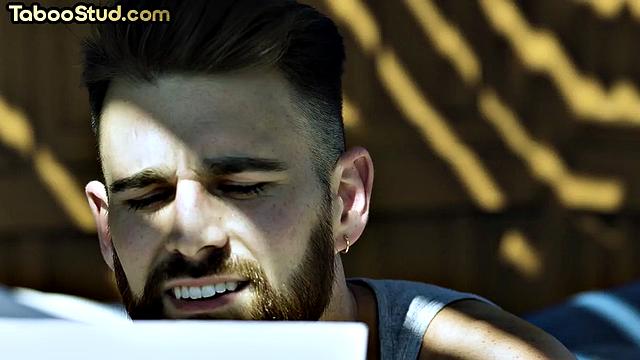 Два горячих парня жёстко трахаются в зад и мощно кончают на лицо, гей порно.