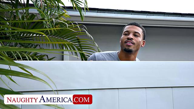 Busty blonde Elana Bunnz takes on big black cock