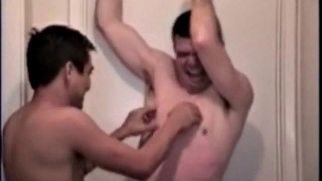 Ricky has gotten quite fond of being a tickler and he proves his refined techniques on Mike with relentless determination. Mike's laughter is a tickler's dream, as Ricky tickles him in three different positions.