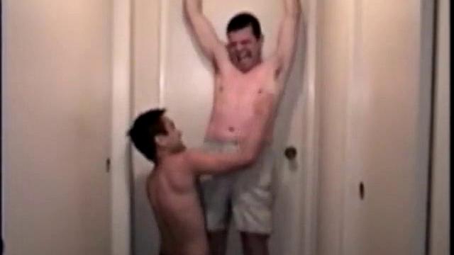 Ricky has gotten quite fond of being a tickler and he proves his refined techniques on Mike with relentless determination. Mike's laughter is a tickler's dream, as Ricky tickles him in three different positions.