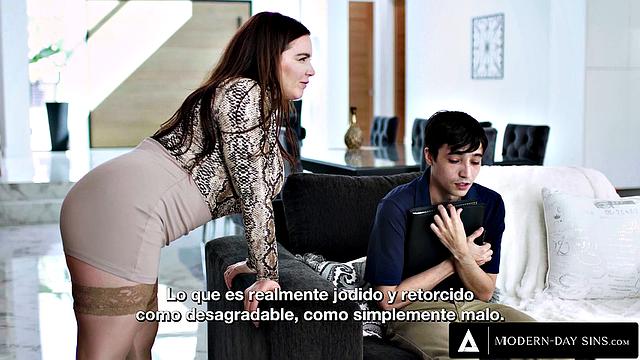 MODERN-DAY SINS - Nervous Boy Fucks His Bully's HOT MILF Natasha Nice! - SPANISH SUBTITLES