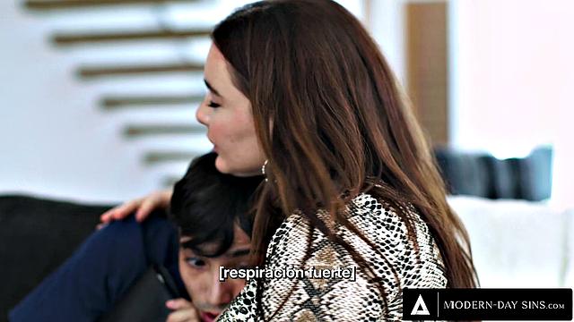 MODERN-DAY SINS - Nervous Boy Fucks His Bully's HOT MILF Natasha Nice! - SPANISH SUBTITLES
