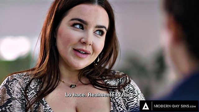 Зрелая мачеха Natasha Nice жарко трахается с молодым парнем, который ей давно нравится - страстный минет и глубокий секс на камеру!