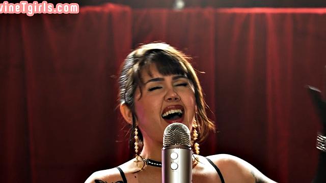 Big titted shemale banged by big cock in tight ass