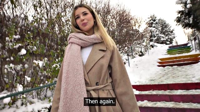 Picked up inked babe gets her tight pussy rammed in POV