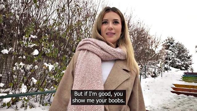 Picked up inked babe gets her tight pussy rammed in POV