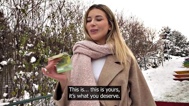 Picked up inked babe gets her tight pussy rammed in POV