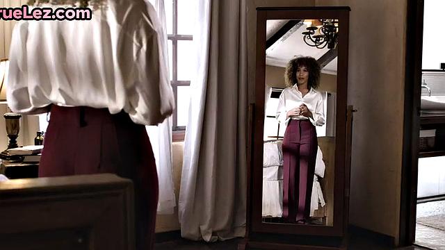 Naughty lez slut seduced by beauty while fingering