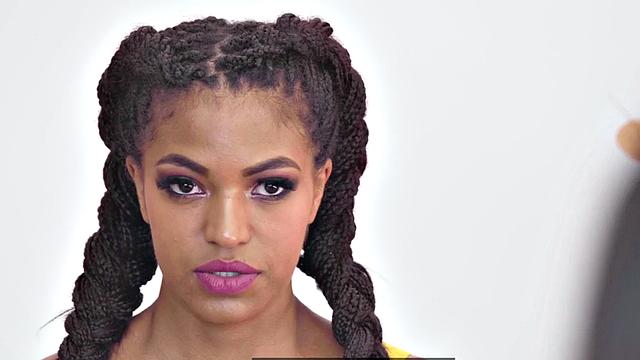 Les oiled Ebony babes licking and fingering each other's pussy