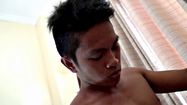 Nippon amateur twink gets fucked in homemade anal