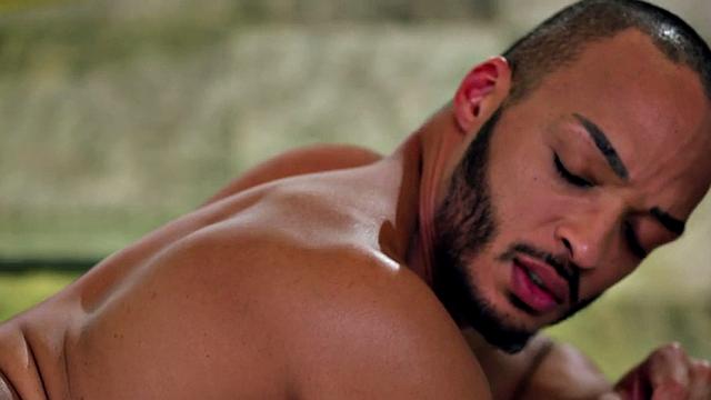 Black guy enjoys penetrating horny guy in tight asshole