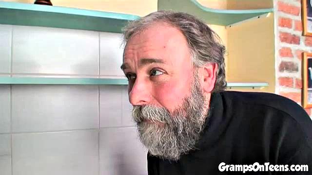 Filthy teen fucks and sucks old man