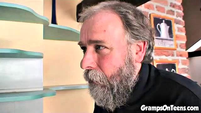 Filthy teen fucks and sucks old man