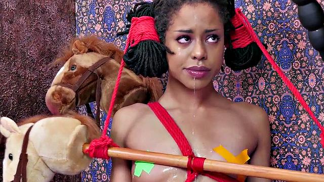 Submissive teen girl face fucked