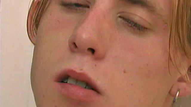 Kent Hanson may be a skinny boy, but this 18 year old blond twink sports a nice cock. Settling into bed for the night, he strips naked and goes to work on that big piece of meat.