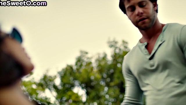 Curvy babe sucks cock and gets pussypoundes by her BF