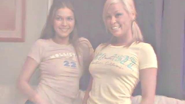 Hot teen sluts teasing and rubbing each other