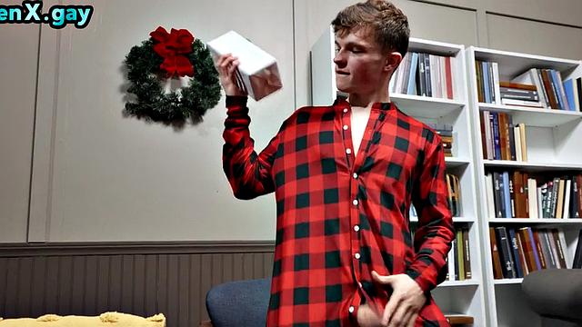 Manly stud barebacked by Xmas while home alone