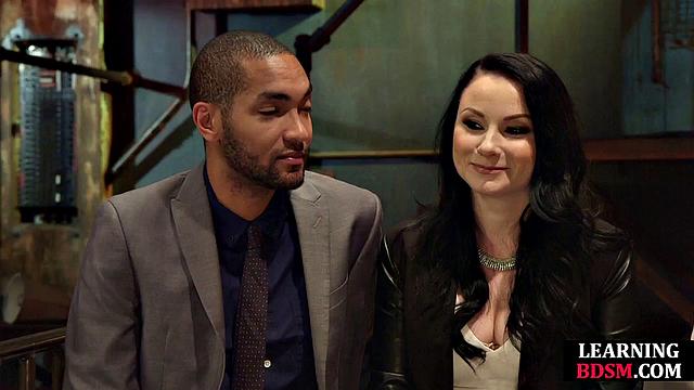 BDSM Domina edges lucky guy