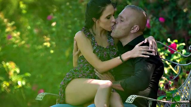 Foot model anally fucked outdoors before ass to mouth