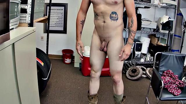 BBC inked up and pounded hard in the office - intense anal action!