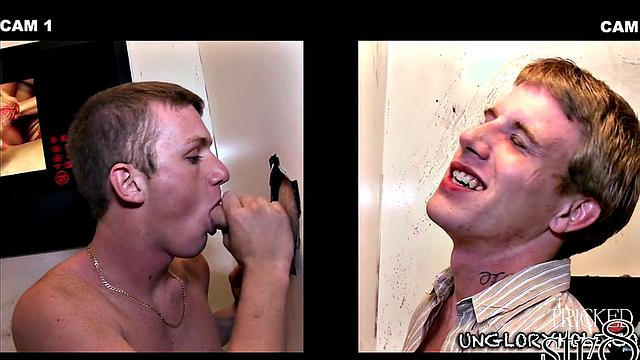 Amateur guy gets gay deepthroating