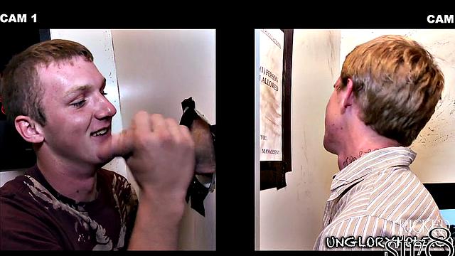 Amateur guy gets gay deepthroating