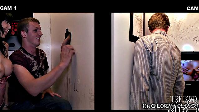 Amateur guy gets gay deepthroating