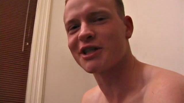 Amateur Lex licks his cock