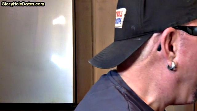 Vintage jock sucking in gloryhole