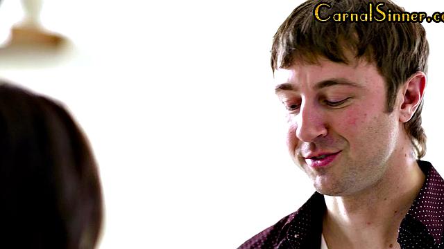 Inked babe and her muffdiving BBF pussyrammed in 3some