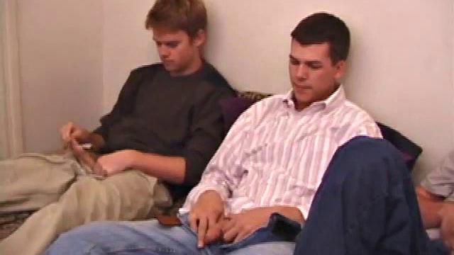 Tre Bone isn't scared of Matthew's big cock and quickly goes down on it. Not to be left out, Gunner starts sucking on Tre's dick, before blowing Matthew.