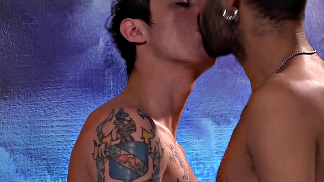 Barebacked Hispanic swud gets nailed by a twinks cock