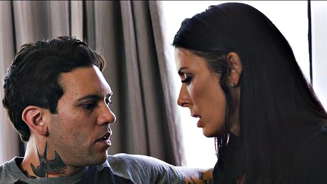 Busty stepmom deepthroats stepson's cock after pussy drilling