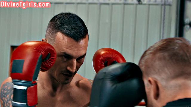 Trans goddess gets her ass stretched by BF